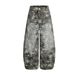 Trendy Brand 2025 High Street Camouflage Denim Scimitar Pants Men's Trendy Loose Wide-leg Trousers_mkmklike.com