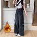 Clair Foreign Trade Cross-Border Fleece-Lined Thickened Multi-Pocket Cargo Jeans For Women, Autumn And Winter High-Waisted_mkmklike.com