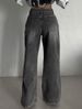K Street Retro Wide Leg Jeans, High Waisted Loose Wide Leg Floor Pants_mkmklike.com