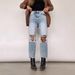 Women's Clothing Retro High Waisted Ripped Straight Jeans_mkmklike.com