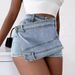 Women's Clothing Plus Size Women's A Line High Waisted Irregular Wide Leg Pants Women's Summer Slim Denim Skirt Pants Shorts Trendy Ins_mkmklike.com