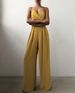 Women's Sling Waist Straight Floor-length Minimalist Sleeveless Jumpsuit Spring And Summer New Product_mkmklike.com