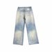 King Of The Denim Series 05 – Vintage Washed Distressed Baggy Jeans With Slight Flare & Cleanfit A-Line Silhouette_mkmklike.com