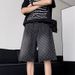 Men's Clothing Denim Shorts Men's Summer Trendy Brand Handsome Loose Casual Distressed Wide Leg Shorts_mkmklike.com