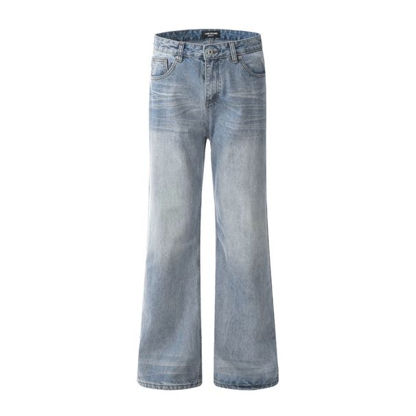 Vintage Washed Relaxed Fit Jeans – Classic Straight-Leg Denim Pants For Men (S-XXL, 98.8% Cotton, No Stretch, Streetwear Essential)_mkmklike.com