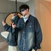 Men's Clothing Retro Denim Jacket Spring And Autumn New Gradient Washed Old High Street Loose Jacket_mkmklike.com