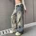 Vintage-Inspired Oversized Washed Distressed Leopard Print Ripped Jeans For Men & Women - Relaxed Fit Wide Leg Streetwear Pants (S-3XL)_mkmklike.com