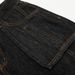 Large Pocket Scimitar Jeans Men's Loose Washed Trendy Curved Wide-Leg Street Solid Color Stitched Long Pants_mkmklike.com