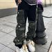 Men's Clothing European And American High Street Pocket Camouflage Workwear Patchwork Jeans Men's Trendy Loose Straight Personality Trousers_mkmklike.com