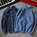 BOY Men's Denim 2021 Spring Autumn New Korean Style Loose Cardigan Jacket Casual Shirt College_mkmklike.com