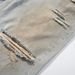 Post-apocalyptic Style Washed Ripped Knee Jeans Men's High Street Trend Distressed Dirty Casual Straight Long Pants_mkmklike.com