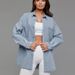 Plus Size Denim Shirt - Oversized Women's Casual Button Down Chambray Top Lightweight Loose Fit Jean Jacket For Women_mkmklike.com