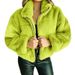 Women's Clothing clothing autumn and winter rabbit fur fur zipper cardigan plush warm jacket_mkmklike.com