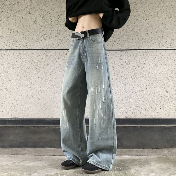 Men's Clothing American Retro Loose Wide Leg Daddy Pants Street Trend Casual Straight Trousers_mkmklike.com