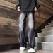 Men's Retro Tie Dye Jeans Washed Gradient High Street Vibe Slightly Flared Wide Leg Casual Trousers Spring Style_mkmklike.com