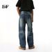 EF JEANS | 2025 New American Retro Washed Cat Whisker Texture Wide Leg Loose Drape Jeans Tide_mkmklike.com