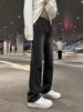 BOY High Street Vibes Black Jeans Men Spring Summer Vintage Loose Straight American Style Trendy Wide Leg Pants Casual_mkmklike.com