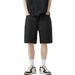 Summer Retro Washed Distressed Denim Shorts For Men Loose Casual Straight Leg Wide Leg Pants_mkmklike.com