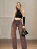 Women's Clothing Street Style Women's Straight Pants Heavy Wash Stretch Jeans_mkmklike.com