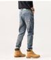 Men's Slim Fit Stretch Jeans High Street Style Distressed Washed Skinny Denim Pants For Casual Wear_mkmklike.com