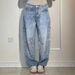 Women's Casual Starry Rhinestone Denim Jeans Loose Straight Leg Long Pants European American Style_mkmklike.com