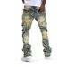 's New Cross-border Product Exclusively Europe America: Ripped, Slightly Flared, Fringed, Stretchy Men's Jeans For_mkmklike.com