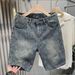 Men's Clothing Men's Mid-Length Water Ripple Jacquard Denim Shorts High Street Style Summer Casual Five-Point Trendy High End_mkmklike.com
