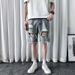 Men's Clothing Raw Edge Denim Shorts Men's Beach Pants Loose Casual Five Point Pants_mkmklike.com