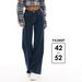 ELLE Denim Blue Jeans For Women, Straight Narrow Version, 2025 New Autumn Winter Simple Casual Loose Wide-Leg Pants_mkmklike.com