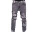 Men's Skinny Hip-Hop Jeans With Faux Rips & Leopard Print Patches – Stretch Slim Fit Washed Denim For Streetwear_mkmklike.com