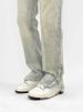 Men's Clothing High Street Style Vibe Retro Washed Distressed Vintage Washed High Street Vibe Men's Straight Leg Jeans With Zip Slit & Mud Dye_mkmklike.com
