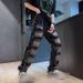 Retro Washed Distressed Patchwork Loose Straight Leg Jeans High Street Fashion Brand Men's Gradient Denim_mkmklike.com