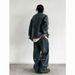Embroidered Washed Denim Jacket For Men's Summer New BF Style Loose Workwear Casual Top_mkmklike.com