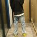 Smiley Bear Hayley Sticker Trend Loose Hip Hop Trousers Jeans Ins Loose Straight Men_mkmklike.com