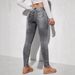 Voya Women's Tight Pencil Pants New Style Women's Stretch Denim Small Legged Pants High Waist Look Slim_mkmklike.com
