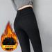 ELLE Fleece-Lined Thickened Jeans 2025 New Women's High-Waisted Autumn Winter Skinny Elastic Slim Fit Pants_mkmklike.com