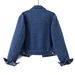 Women's Slim Fit Short Denim Jacket Korean Style Spring Autumn Casual Top Versatile New_mkmklike.com