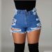 Women's Clothing Women's High-Waisted Ripped And Frayed Hem Shorts Summer Trendy Style Denim Jeans For Formal & Casual For Women_mkmklike.com