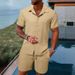 Men's Clothing Polo Casual Loose Short-sleeved Shorts Sports Suit_mkmklike.com