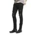 Men's Clothing Black Leather Wrinkled Motorcycle Jeans Men's Ripped Jeans High Street Pants Men's Tight Elastic Slim Long_mkmklike.com