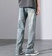 Men's Spring/Autumn New Style Jeans, High Street Retro Slim Fit Straight Leg Pants_mkmklike.com