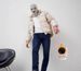 Men's Fleece Lined Wide Leg Straight Leg Jeans Denim_mkmklike.com