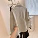 Women's Clothing Denim Jacket Versatile Slim Loose Beige Denim Jacket With Contrast Stitching - Oversized Casual Cropped Coat For Spring & Autumn_mkmklike.com