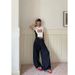 ELLE American Retro Dark Blue Wide-Leg Jeans For Women, Autumn Winter 2024 New High-Waisted Loose Draped Floor-Length_mkmklike.com