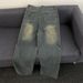 Men's Vintage Washed Wide-Leg Jeans – Oversized Streetwear Denim Pants With Distressed Effects (S-3XL, Blue)_mkmklike.com