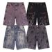 Men's Clothing Heavy Diamond Studded Denim Shorts Men's Fashion Trend Style Personality Street Summer Casual Loose Shorts_mkmklike.com