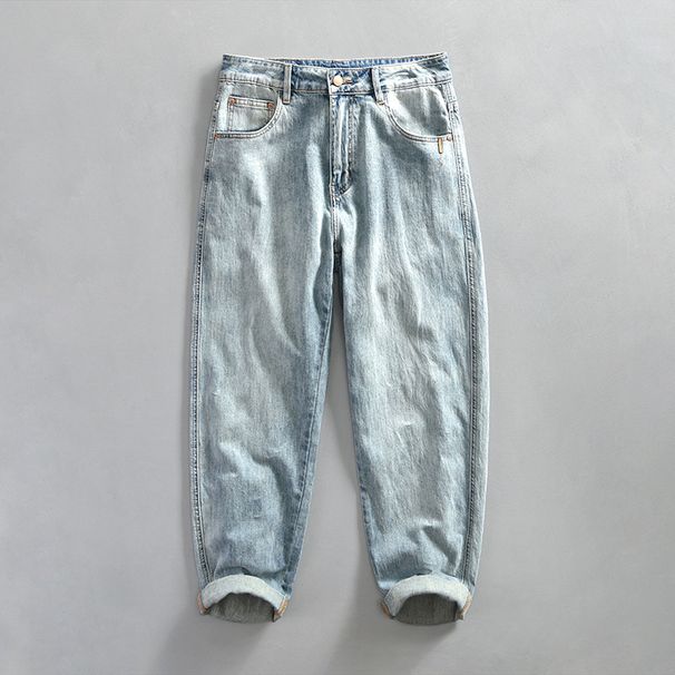 Men's Clothing 1026 2 Men's Vintage Washed Jeans_mkmklike.com