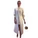 women's clothing retro literary style simple versatile fashion long skirt coat_mkmklike.com