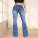 Women's Clothing INS Fashion Trend Personality Bow Print Jeans_mkmklike.com
