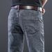 Spring/Summer Jeans For Boys, Slim Fit Small Foot Grey Long Korean Style Youth Stretch Casual Pants, Trendy_mkmklike.com